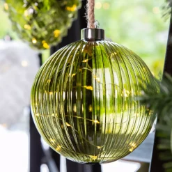 KAEMINGK Decorazioni E Oggetti Natalizi|Oggetti Decorativi E Illuminati-Decorazione da appendere luminosa a pile 40 LED (D20 cm) Vintage tè / bianco caldo