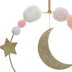Atmosphera createur d'interieur for kids Oggetti Decorativi Bambini-Decorazione da parete bambino in metallo (H21.5 cm) Luna