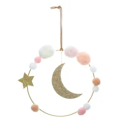 Atmosphera createur d'interieur for kids Oggetti Decorativi Bambini-Decorazione da parete bambino in metallo (H21.5 cm) Luna
