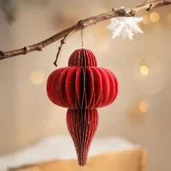 KAEMINGK Addobbi Natalizi|Decorazioni E Oggetti Natalizi-Decorazione di Natale sospesa in carta (H20 cm) con chiusura magnetica