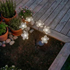 KAEMINGK Luci Per Esterno-Decorazione luminosa Solare da infilare nel terreno (H70 cm) Flowers