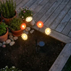 KAEMINGK Luci Per Esterno-Decorazione luminosa Solare con picchetto (H60 cm) Margherite