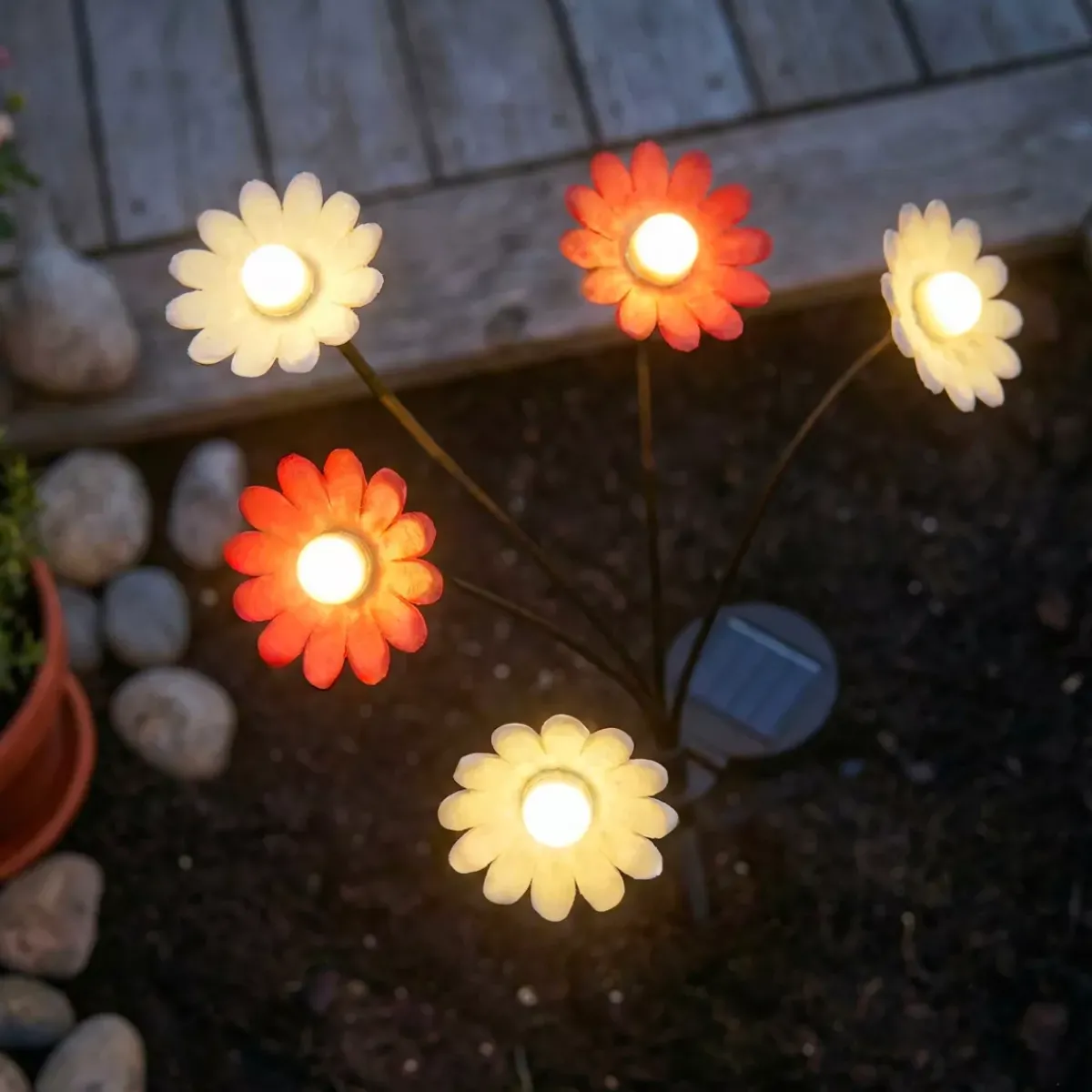 KAEMINGK Luci Per Esterno-Decorazione luminosa Solare con picchetto (H60 cm) Margherite