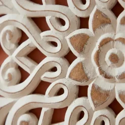 EMINZA Quadri & Decorazioni Murali-Decorazione murale in legno (L80 cm) Mandala patinato