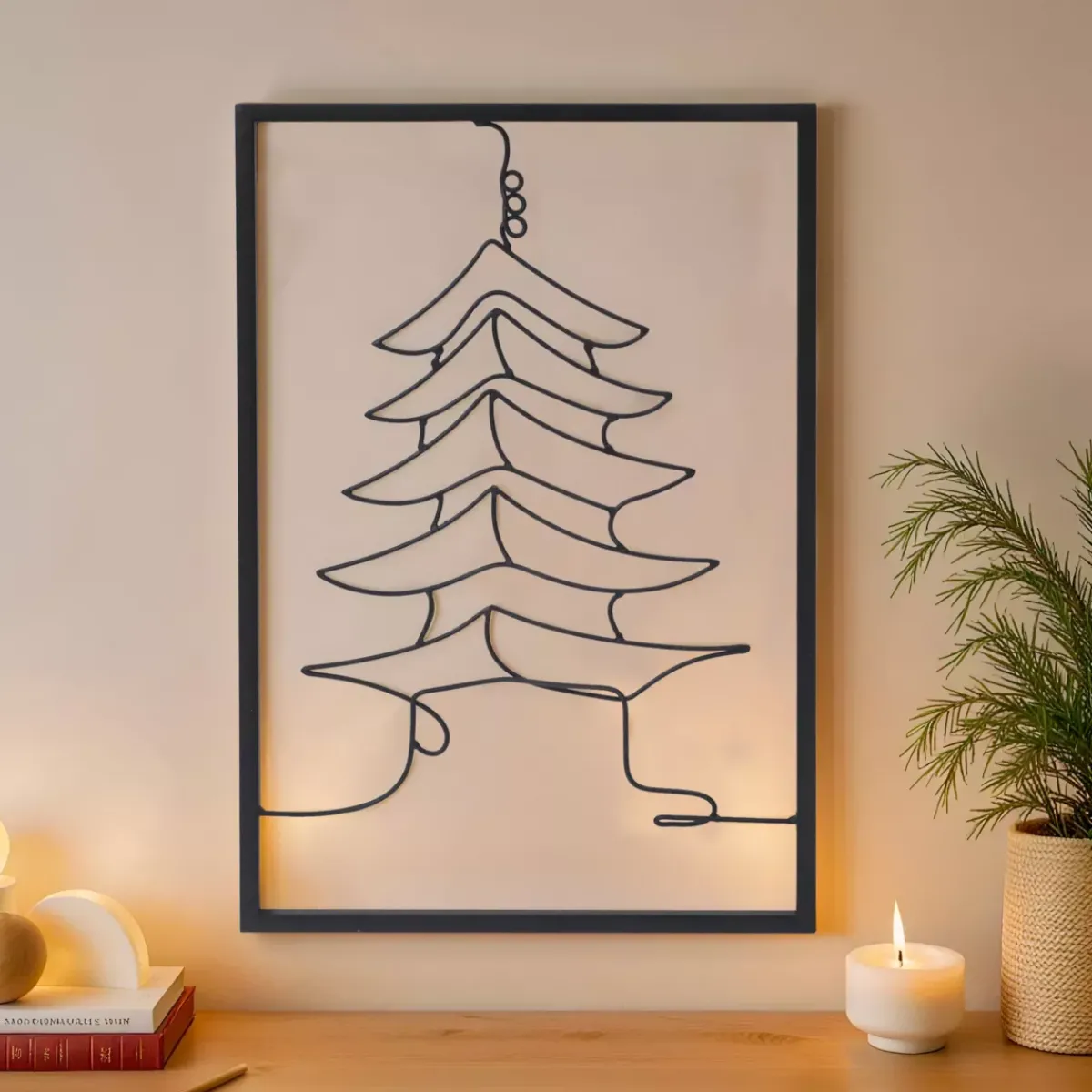 EMINZA Quadri & Decorazioni Murali-Decorazione murale in metallo (Alt 80 cm) Tempio