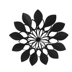 EMINZA Quadri & Decorazioni Murali-Decorazione murale in metallo (D91 cm) Fiore e marrone