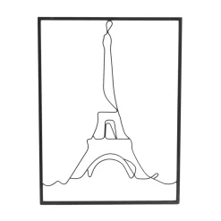 EMINZA Quadri & Decorazioni Murali-Decorazione murale in metallo (Alt 80 cm) Torre Eiffel