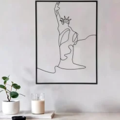 EMINZA Quadri & Decorazioni Murali-Decorazione murale in metallo (Alt 40 cm) Statuta della Libertà