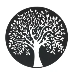 EMINZA Quadri & Decorazioni Murali-Decorazione murale rotonda in metallo (D60 cm) Albero della vita