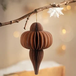 KAEMINGK Addobbi Natalizi|Decorazioni E Oggetti Natalizi-Decorazione natalizia da appendere in carta (H20 cm) con chiusura magnetica caffè