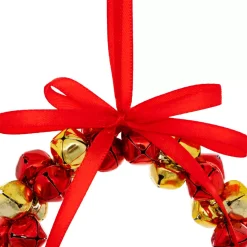 JJA Addobbi Natalizi-Decorazione natalizia da appendere in metallo (D10,5 cm) Campanelli