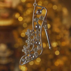 KAEMINGK Addobbi Natalizi-Decorazione natalizia da appendere in metallo (H11 cm) Paris strass