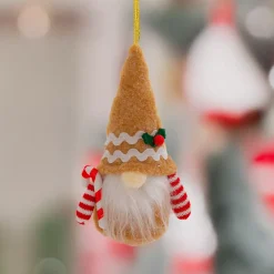 JJA Addobbi Natalizi-Decorazione natalizia da appendere (H14 cm) Folletto goloso