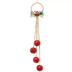 JJA Decorazioni E Oggetti Natalizi-Decorazione natalizia da appendere (H55 cm) Campanelli in metallo