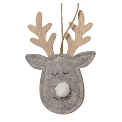 KAEMINGK Addobbi Natalizi-Decorazione natalizia in legno (H15 cm) Cervo del bosco