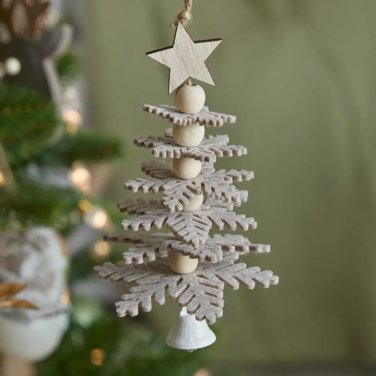 KAEMINGK Addobbi Natalizi-Decorazione natalizia sospesa in feltro (H17 cm) Albero incantato