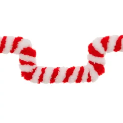 JJA Addobbi Natalizi-Decorazione natalizia sospesa in metallo (H15 cm) Albero di Natale zucchero filato e bianco