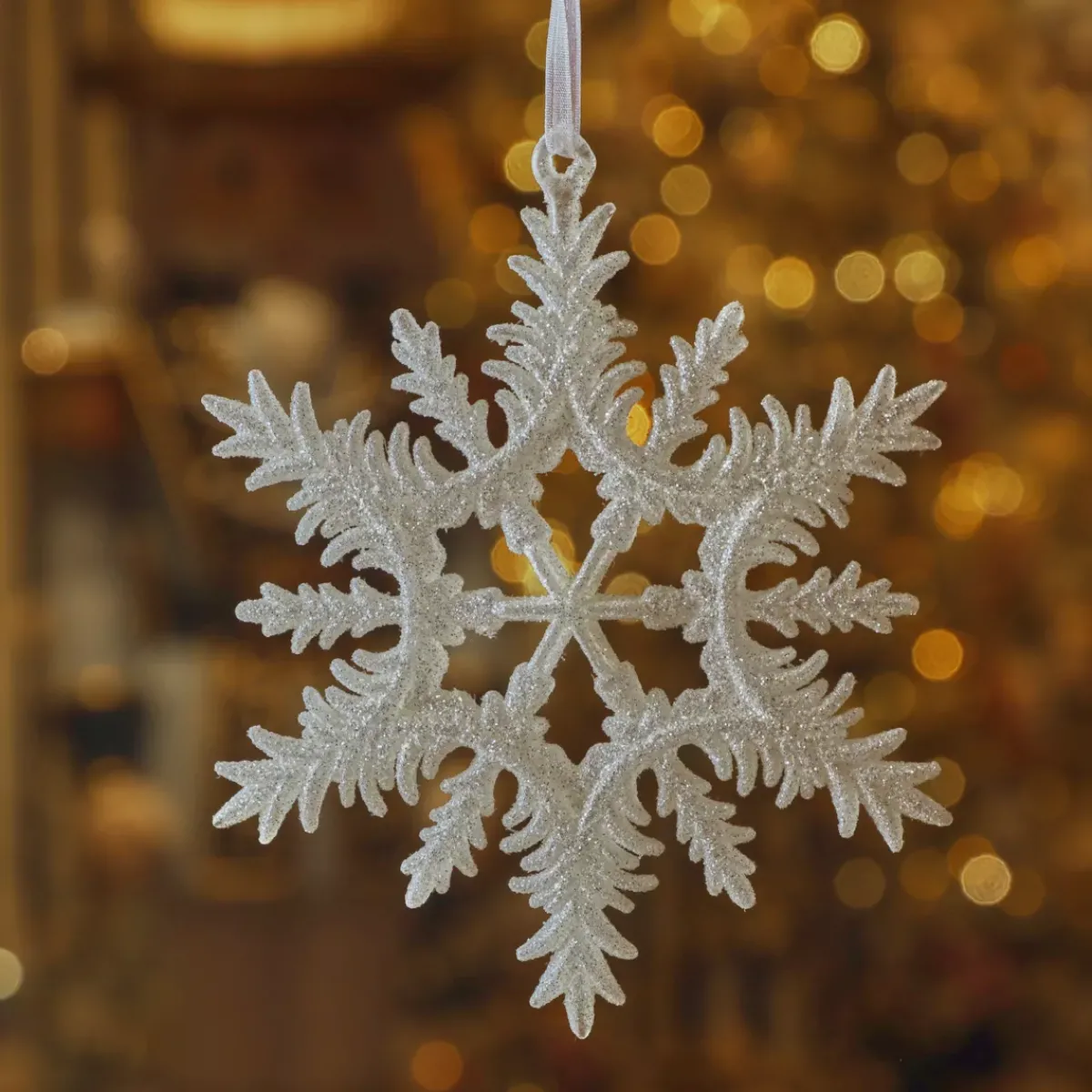 KAEMINGK Addobbi Natalizi-Decorazione natalizia sospesa (D13 cm) Fiocco di neve scintillante glitterata