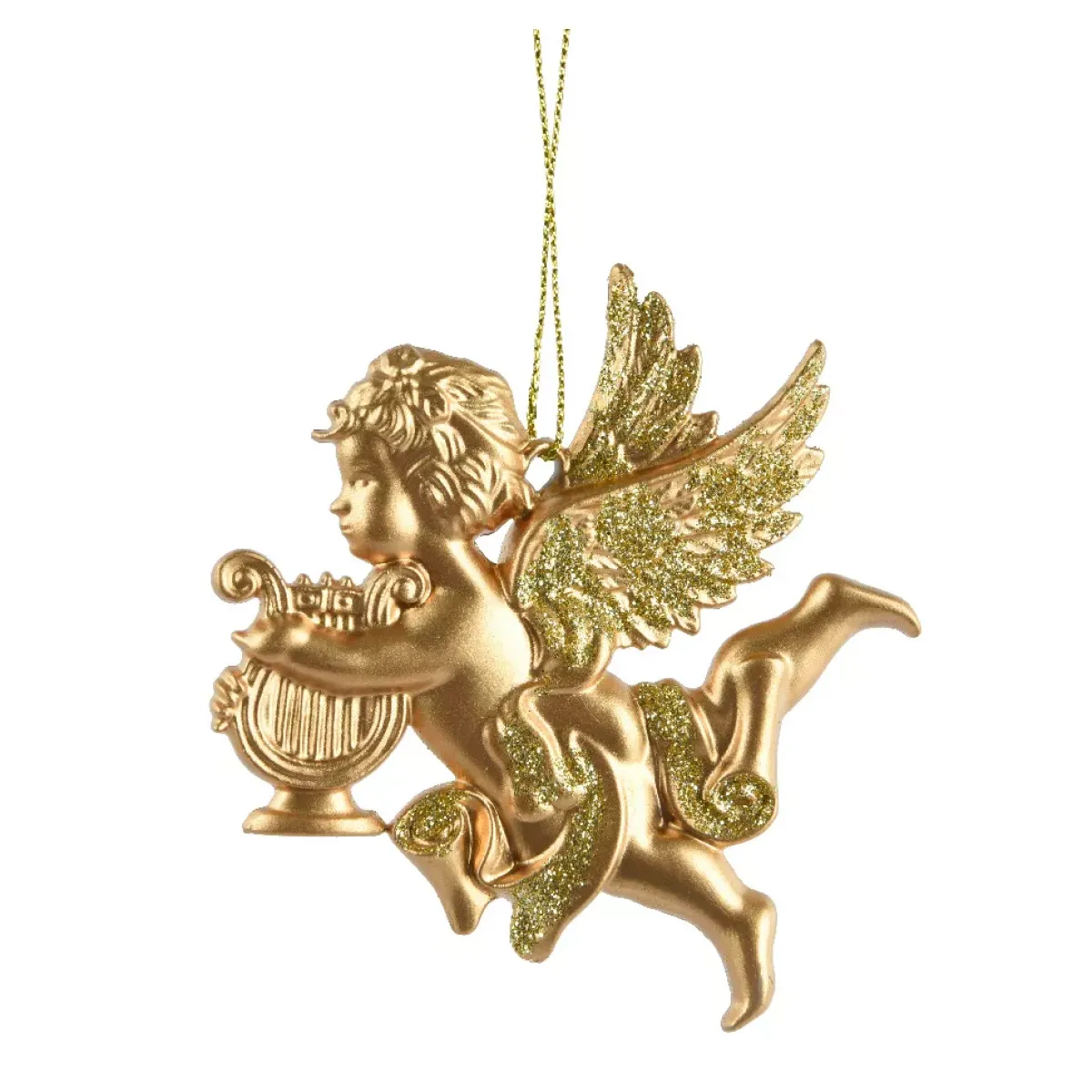 KAEMINGK Addobbi Natalizi-Decorazione natalizia sospesa (H9 cm) Angelo custode glitterato
