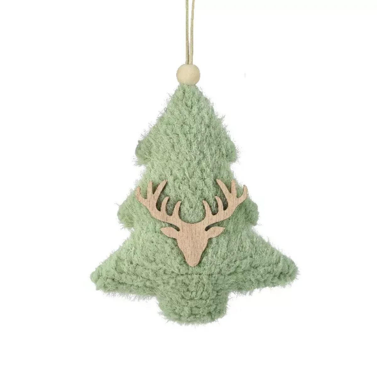 KAEMINGK Addobbi Natalizi-Decorazione natalizia sospesa in legno (H15 cm) Albero ecopelliccia