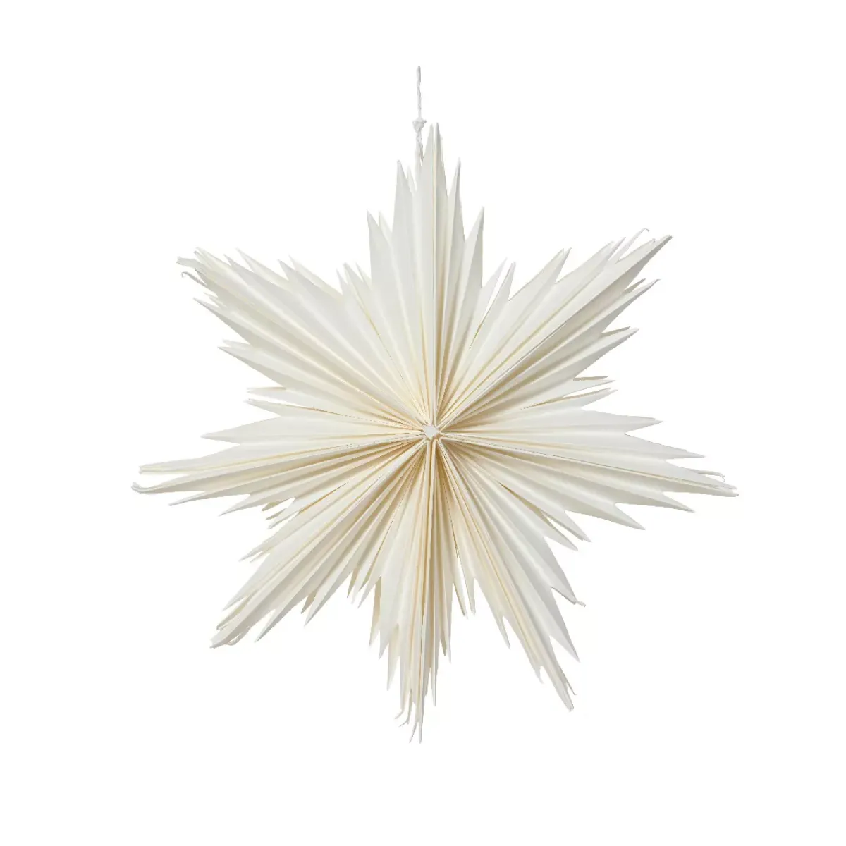 KAEMINGK Decorazioni E Oggetti Natalizi-Decorazione natalizia sospesa in carta (D30 cm) Stella ghiacciata Bianca