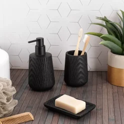 TENDANCE Accessori Bagno-Dispenser sapone effetto legno (350 ml) Scandi