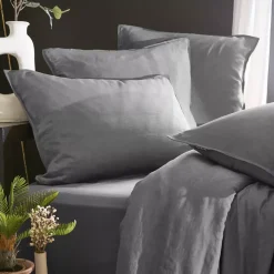 Federa cuscino a rullo lyocell Tencel™ lavata (27 x 185 cm) Olivia Granito Grigio
