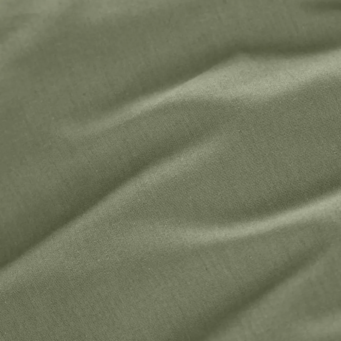 Federa cuscino a rullo percalle di cotone (L185 cm) Cali Verde rosmarino