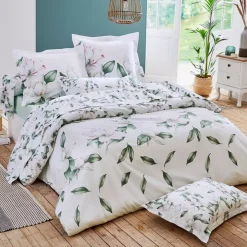 Federa cuscino a rullo percalle di cotone (L200 cm) Magnolia Verde