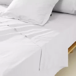 Federa cuscino a rullo percalle di cotone (L185 cm) Cali Bianco