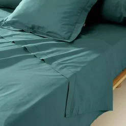 Federa cuscino a rullo percalle di cotone (L185 cm) Cali Blu anatra