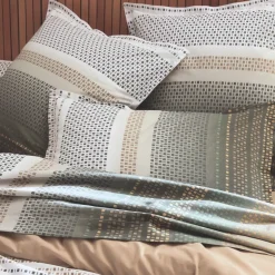 Federa cuscino letto quadrato cotone (65 x 65 cm) Niagara Verde kaki