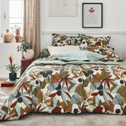 Federa cuscino letto quadrata in percalle di cotone (65 x 65 cm) Cascade Multicolore