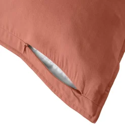 Federa cuscino letto rettangolare lyocell Tencel™ lavato (50 x 80 cm) Olivia Terracotta