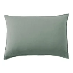 Federa cuscino letto rettangolare in lyocell Tencel™ lavato (50 x 80 cm) Olivia Verde eucalipto