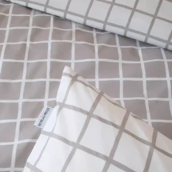 Federa cuscino letto rettangolare percalle di cotone (50 x 70 cm) Max Grigia