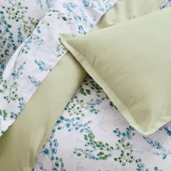 Federa cuscino letto rettangolare in raso di cotone (50 x 70 cm) Angèle Verde tiglio