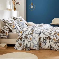 Federa cuscino quadrata in cotone (65 x 65 cm) Pénélope Blu