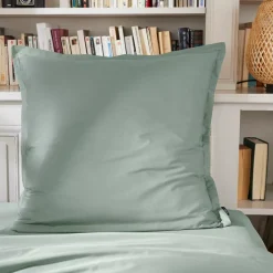 Federa cuscino quadrata percalle di cotone (65 x 65 cm) Cali Verde eucalipto