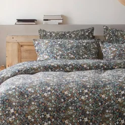 Federa cuscino rettangolare garza di cotone (50 x 70 cm) Constance Blu notte