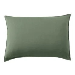 Federa cuscino rettangolare letto in lyocell Tencel™ lavato (50 x 70 cm) Olivia Verde rosmarino