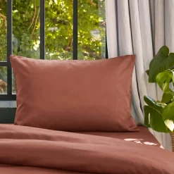 Federa cuscino rettangolare in lyocell Tencel™ lavato (50 x 70 cm) Olivia Terracotta