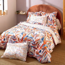 Federa per cuscino a rullo in cotone (L200 cm) Pappagallo Salsa Multicolore