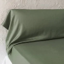 Federa per cuscino a rullo in lyocell Tencel™ lavato (27 x 185 cm) Olivia Verde rosmarino