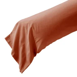 Federa per cuscino a rullo in percalle di cotone (L185 cm) Diane Terracotta