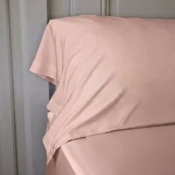 Federa per cuscino a rullo in satin di bambù (L185 cm) Sienna Rose blush