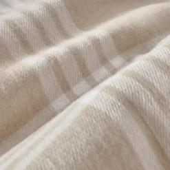 Federa per cuscino quadrata flanella di cotone (80 x 80 cm) Nina quadri Beige