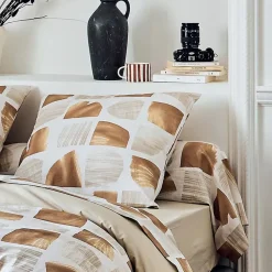 Federa per cuscino quadrata in cotone (65 x 65 cm) Arty Marrone segale