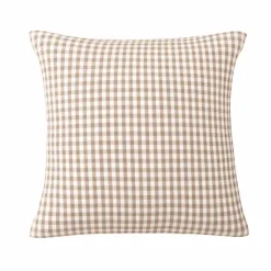 Federa per cuscino quadrata in garza di cotone (60 x 60 cm) Gaïa Vichy Corda