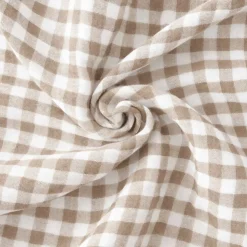Federa per cuscino quadrata in garza di cotone (60 x 60 cm) Gaïa Vichy Corda